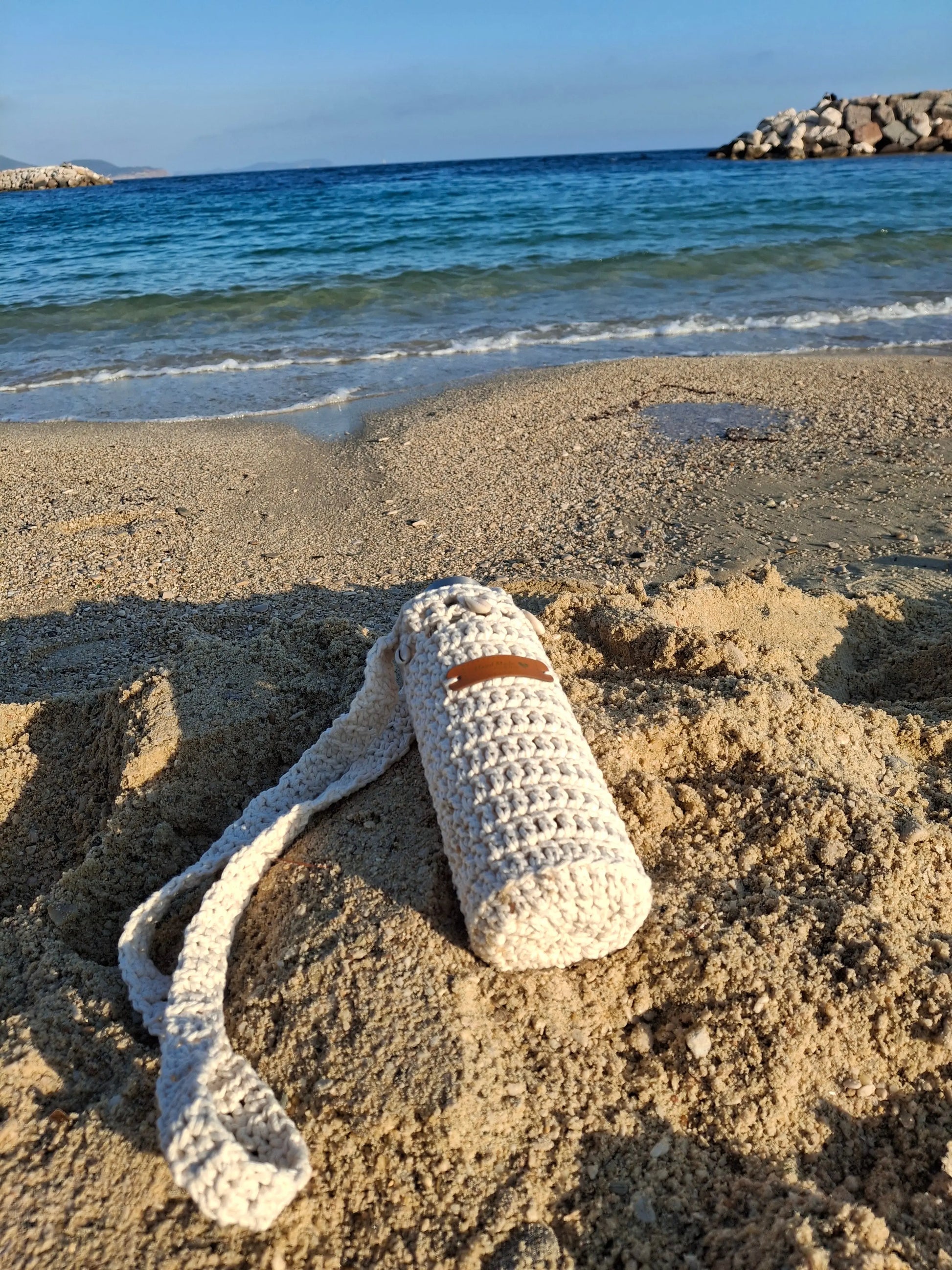 🌊 Sac à Bouteille "Coquillages" – Élégance Naturelle à Emporter KREYOLIACROCHET